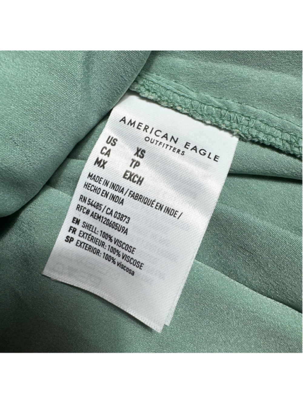 Women's American Eagle Green Yellow Floral Mini Dress XS - Picture 4 of 8